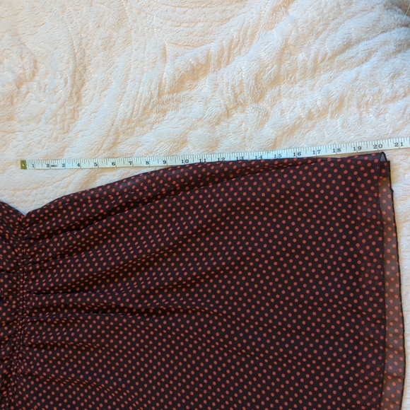 Gorgeous Enfocus Burnt Orange and Brown Polka Dot Dress Size 6 - Picture 5 of 7